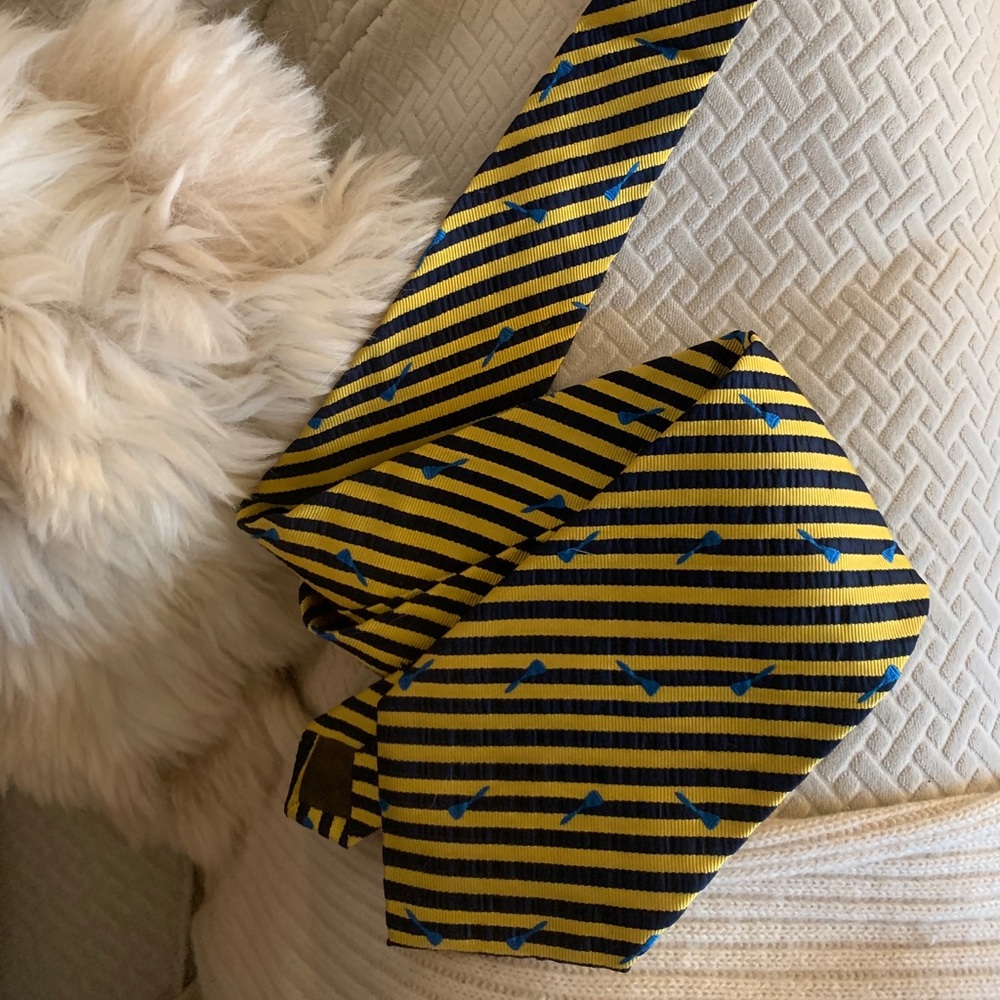 Pivot Rules whimsical print silk tie